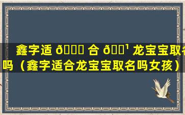 鑫字适 🐛 合 🌹 龙宝宝取名吗（鑫字适合龙宝宝取名吗女孩）